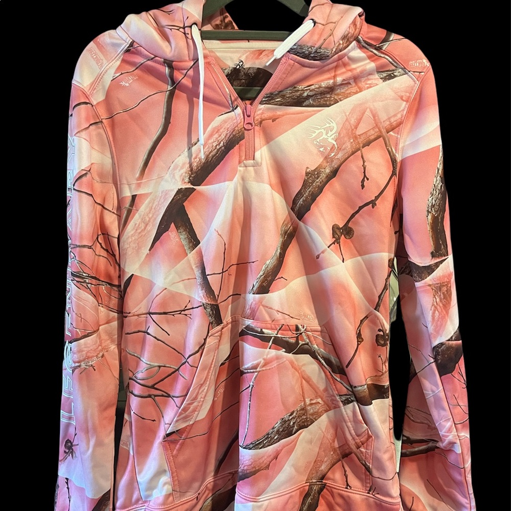 Pink Camo Half Zip